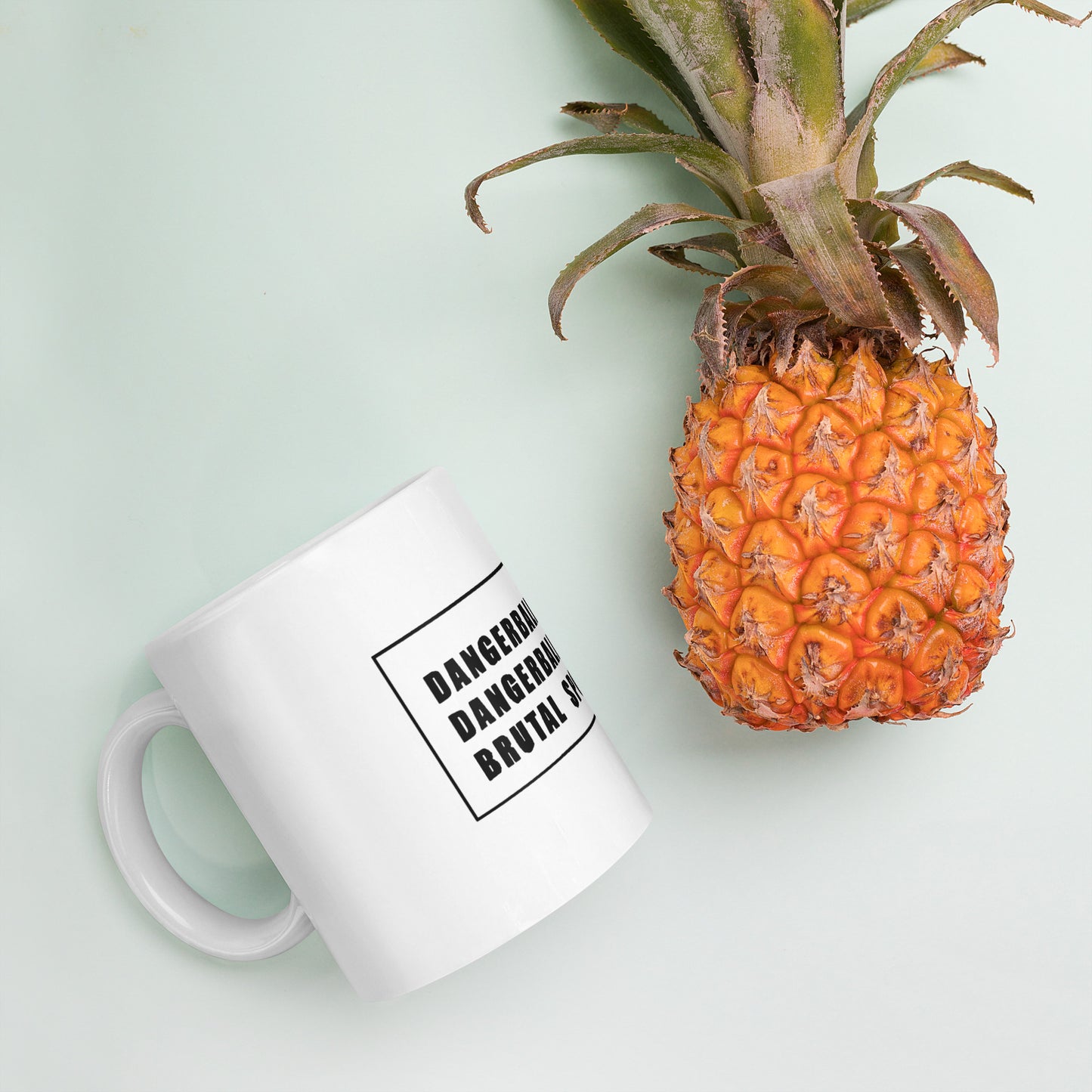 DANGERBALL DBS- DANGEROUS BRUTAL SPORT- White glossy mug