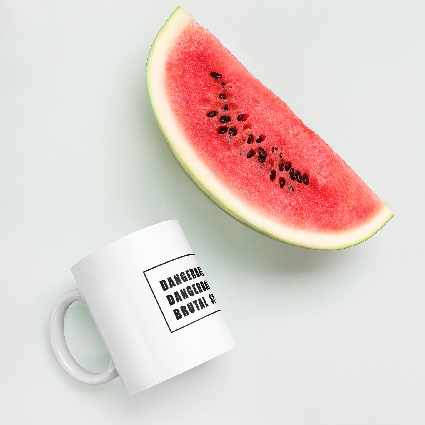 DANGERBALL DBS- DANGEROUS BRUTAL SPORT- White glossy mug