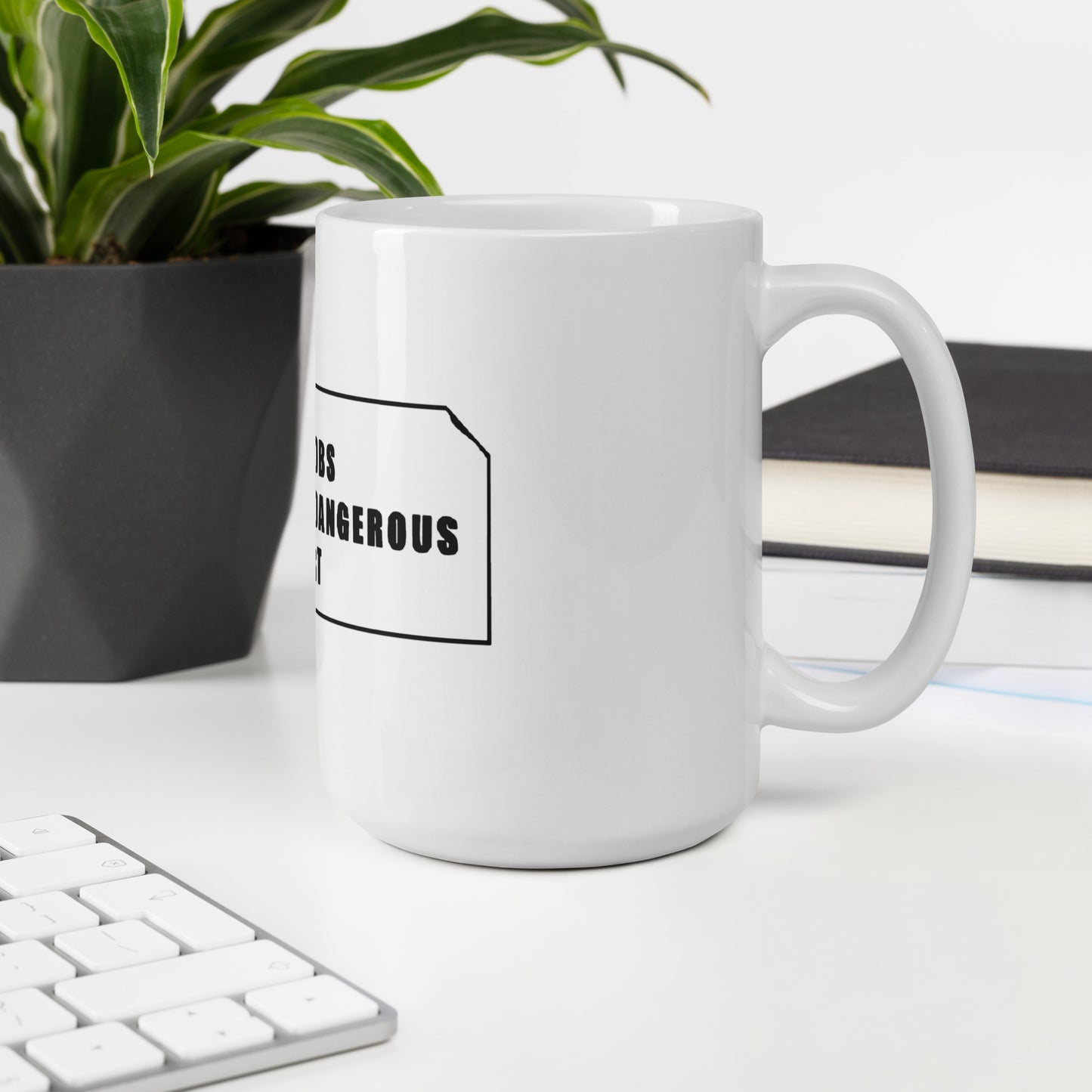 DANGERBALL DBS- DANGEROUS BRUTAL SPORT- White glossy mug