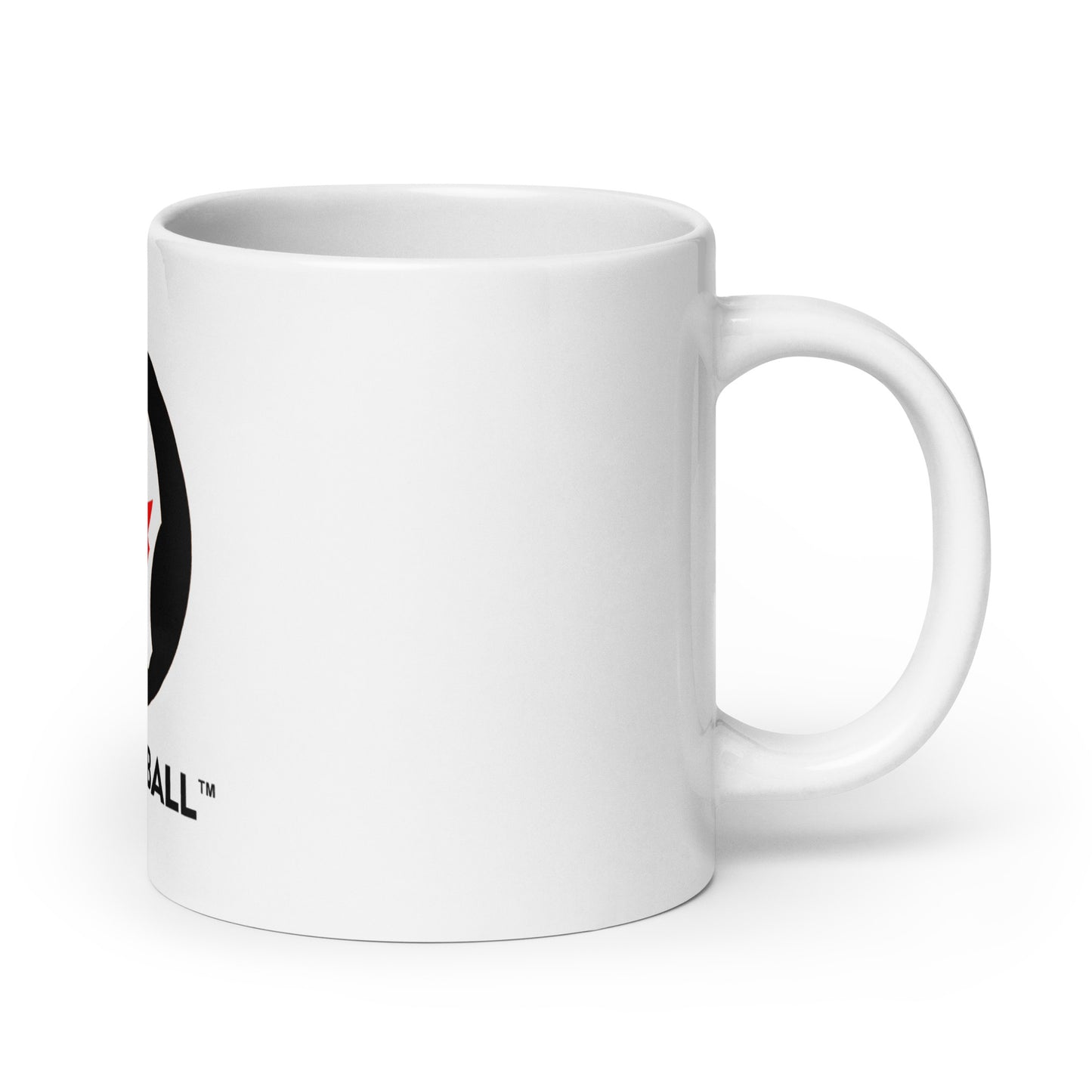 DB DANGERBALL SKULL- White glossy mug