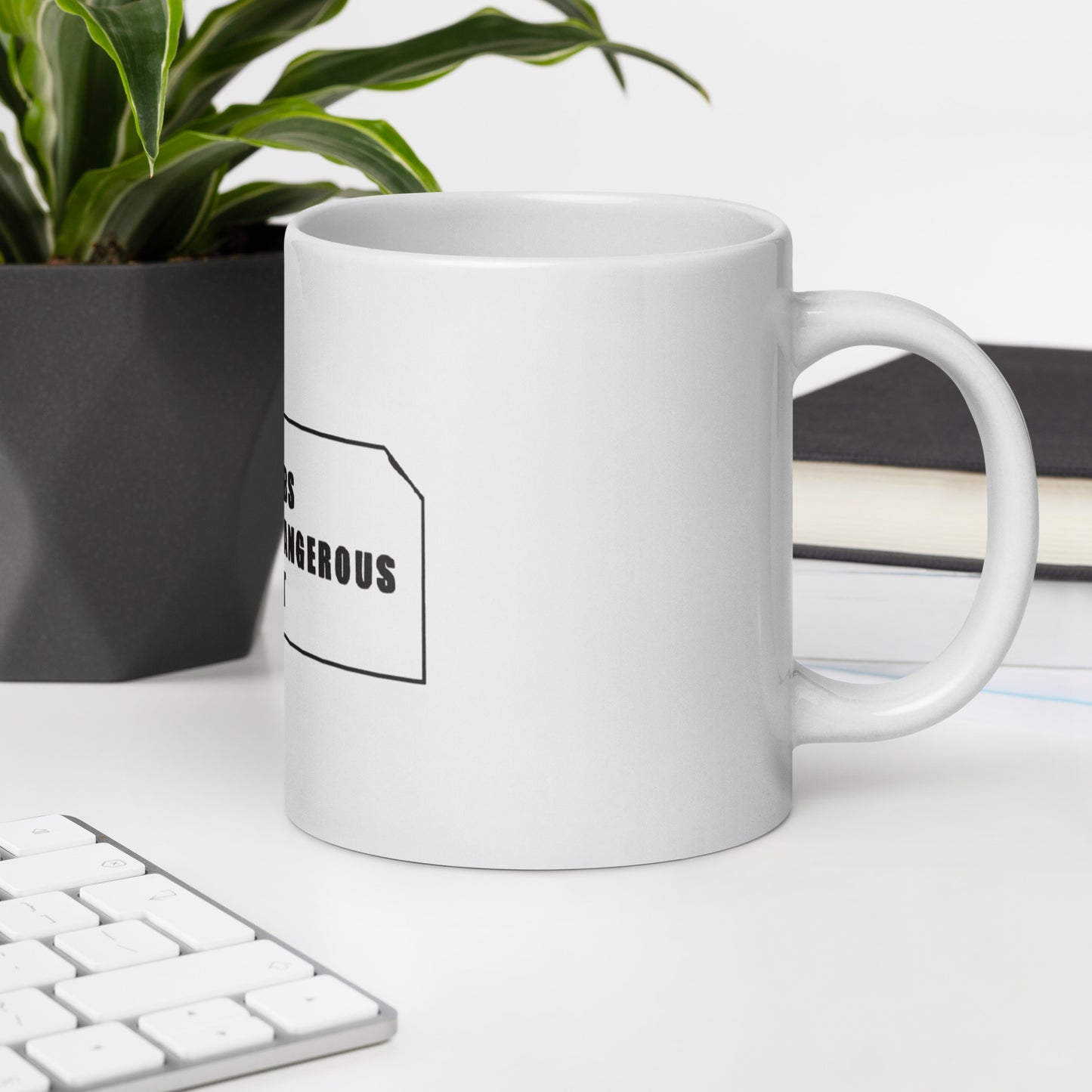 DANGERBALL DBS- DANGEROUS BRUTAL SPORT- White glossy mug